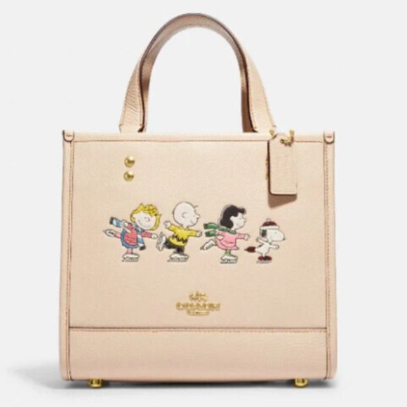 Coach Handbags - Coach X Peanuts Dempsey Tote 22 With Snoopy And Friends Ice Skating, Very Cute!!